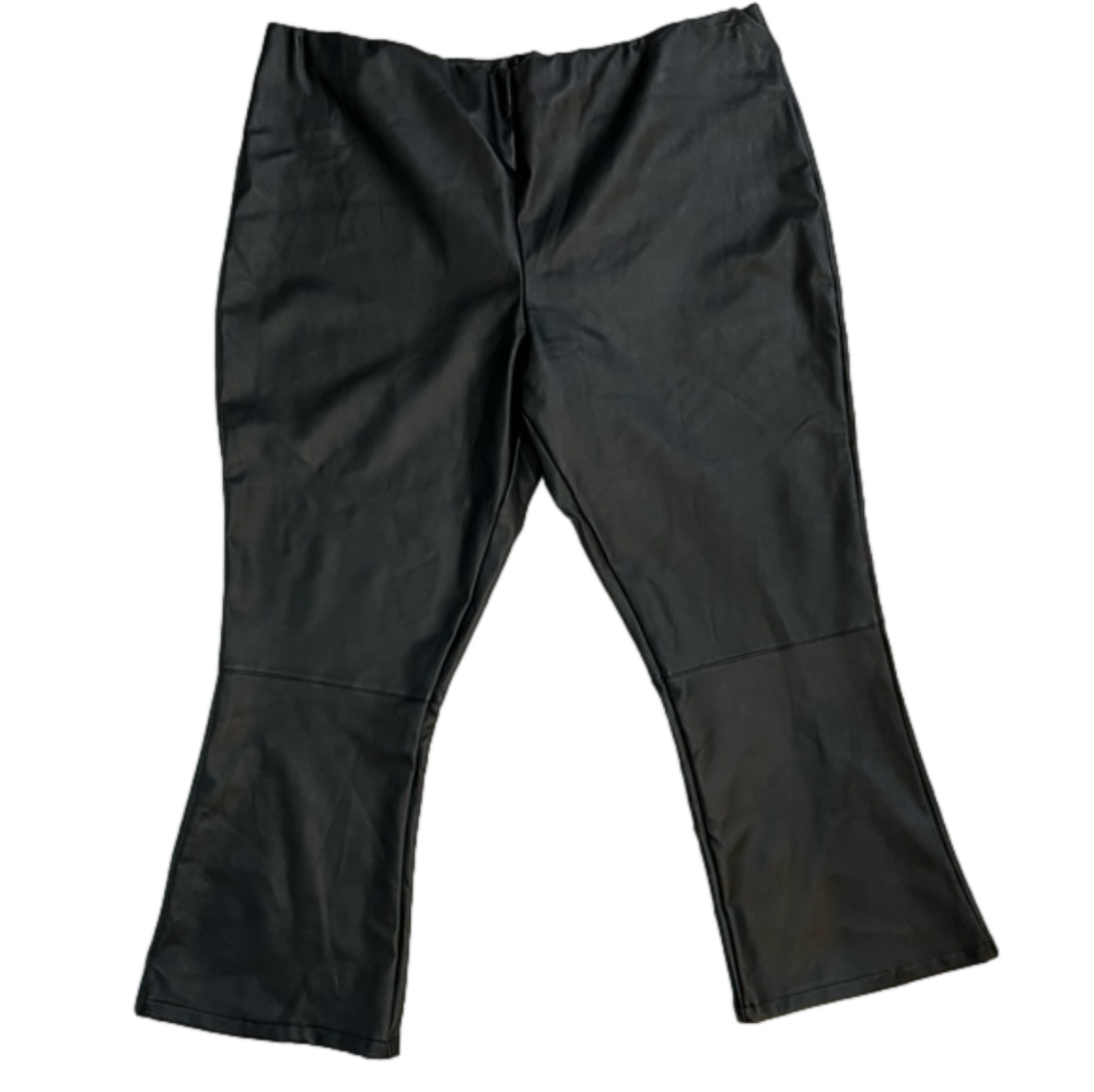 WhoWhatWear Faux Vegan Leather Cropped Pull On Pants New with Tags, size 22W